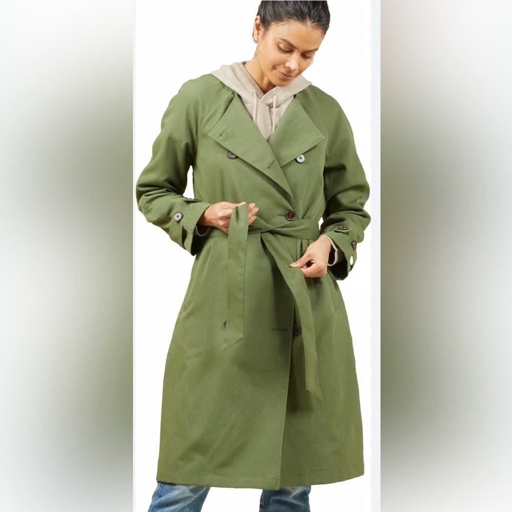 NWT Outerknown Olive Green Trenchcoat (Unused) (Size L)